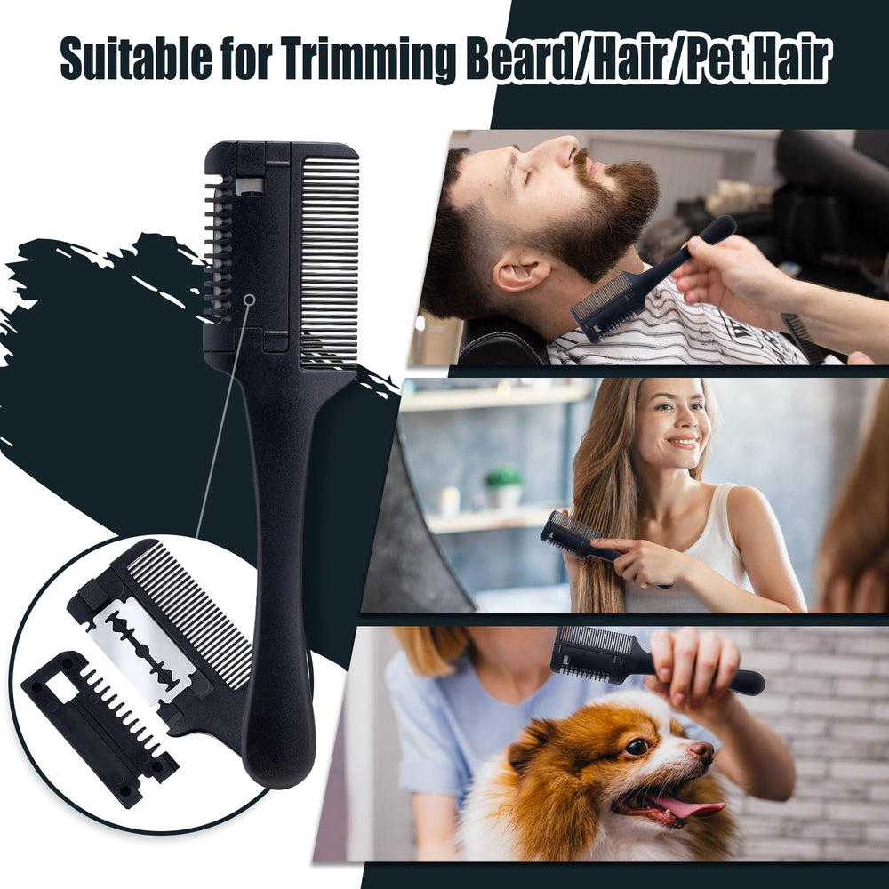 Lionmane wooden double-sided comb enables versatile shaping and detangling.