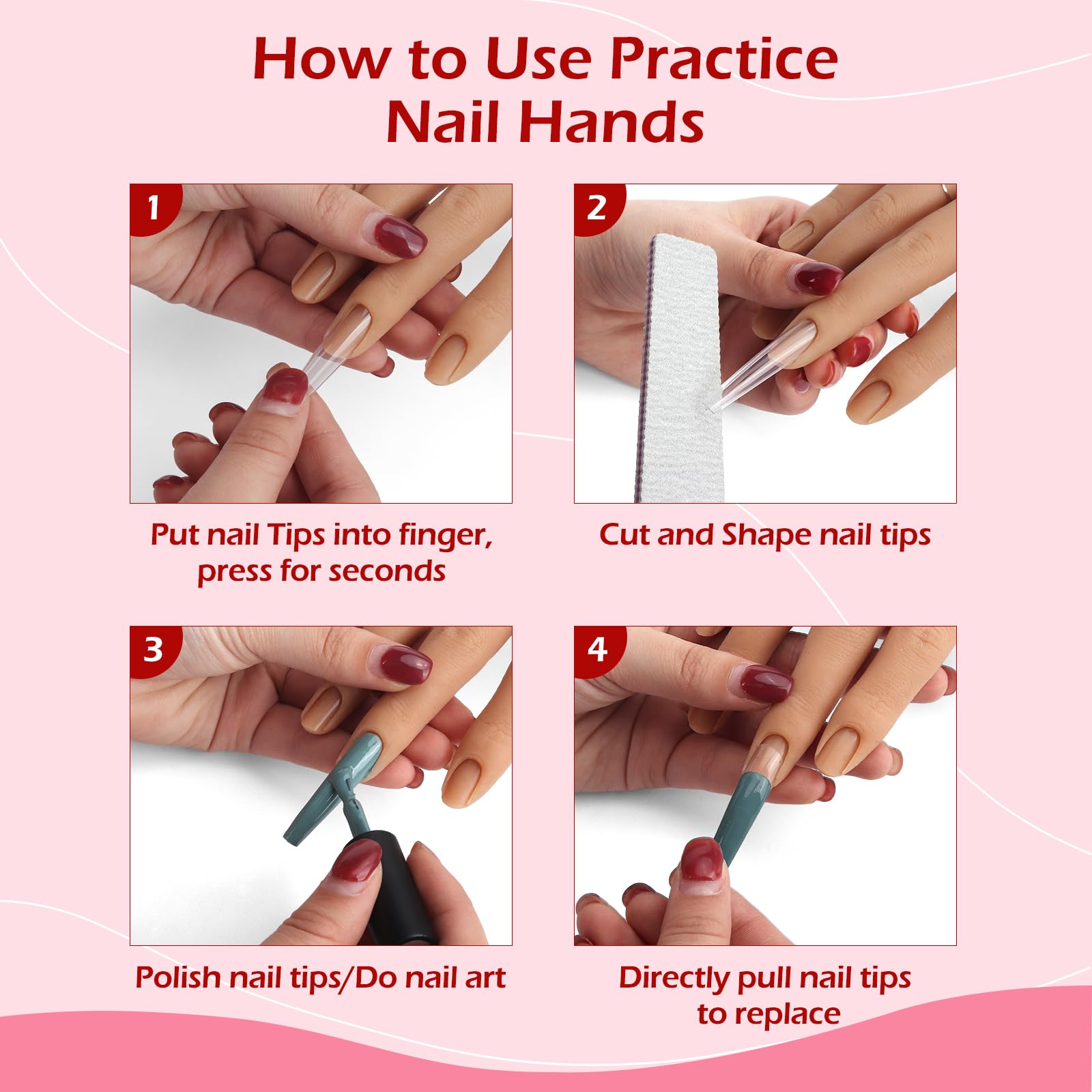 LIONVISON 240-piece clear coffin nail tips expands design possibilities for practice and teaching.