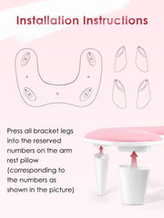 LIONVISON arm rest bottom with non-slip silicone pads for stability