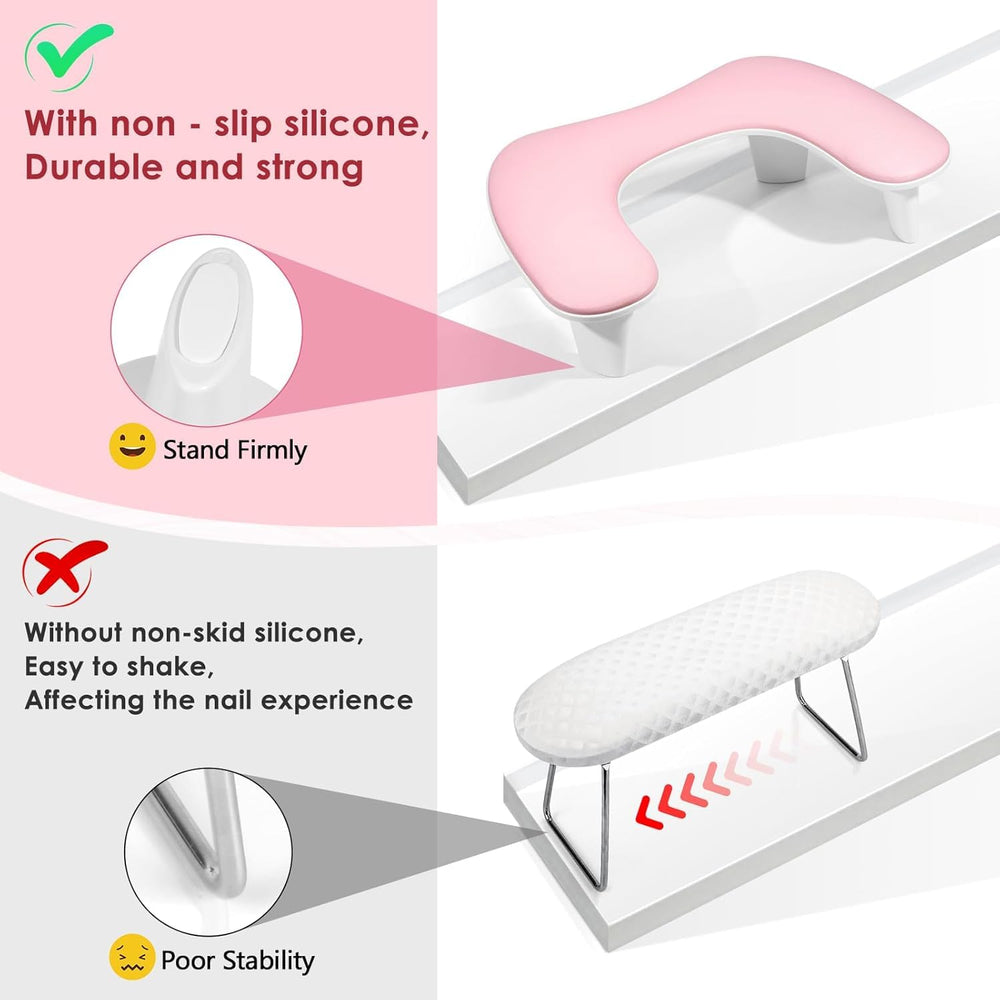 LIONVISON pink arm rest crafted in waterproof PU leather
