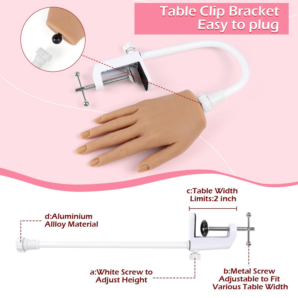 LIONVISON bendable arm bracket table clamp provides stable, adjustable positioning during sessions.