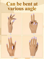LIONVISION flexible silicone hand for realistic nail-art practice and learning