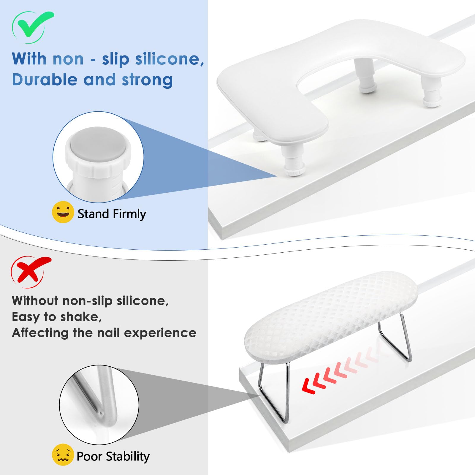 LIONVISON manicure arm rest detachable cushion design for easy storage.