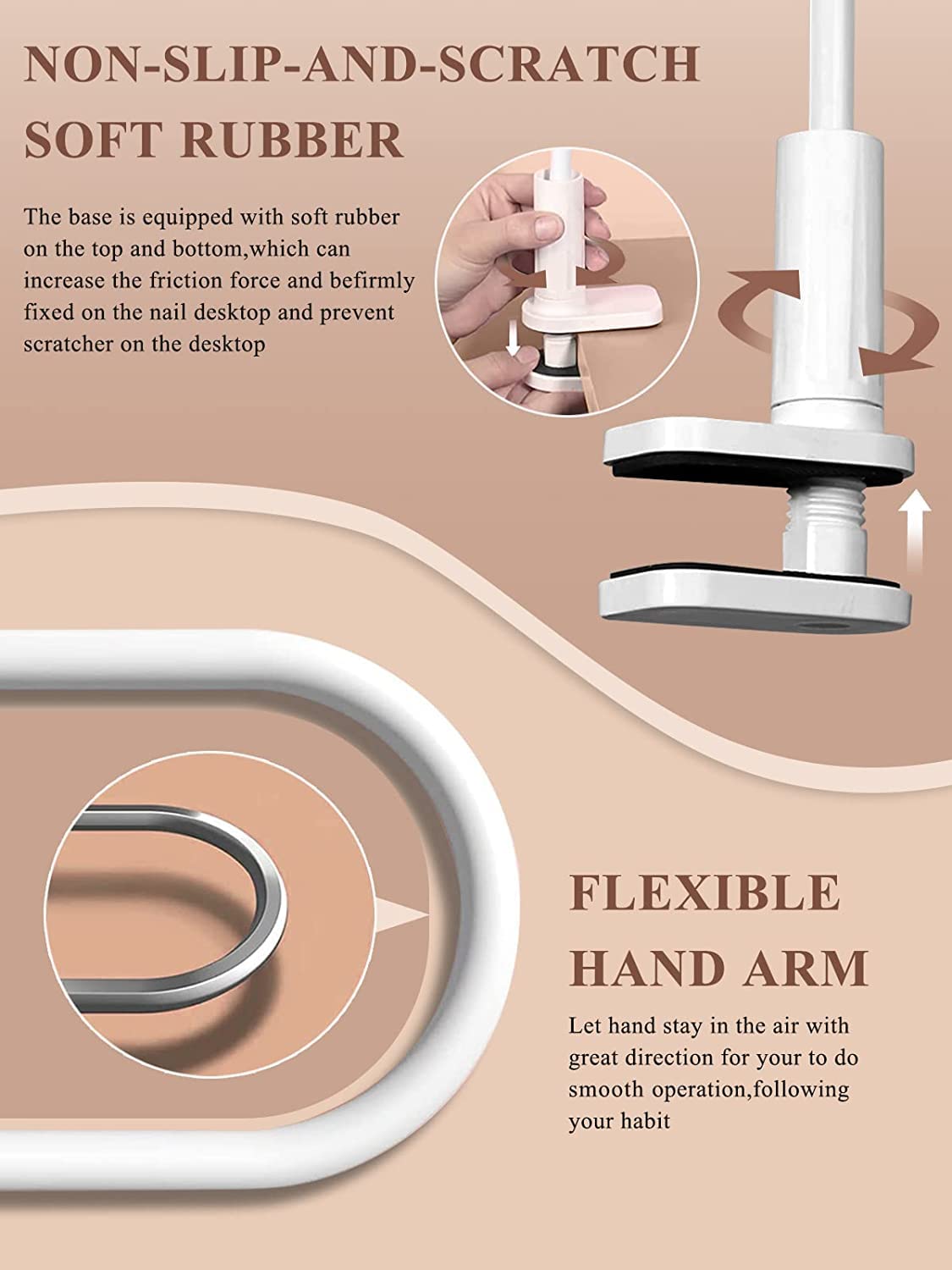 LIONVISION table clamp design attaches securely for hands-free practice