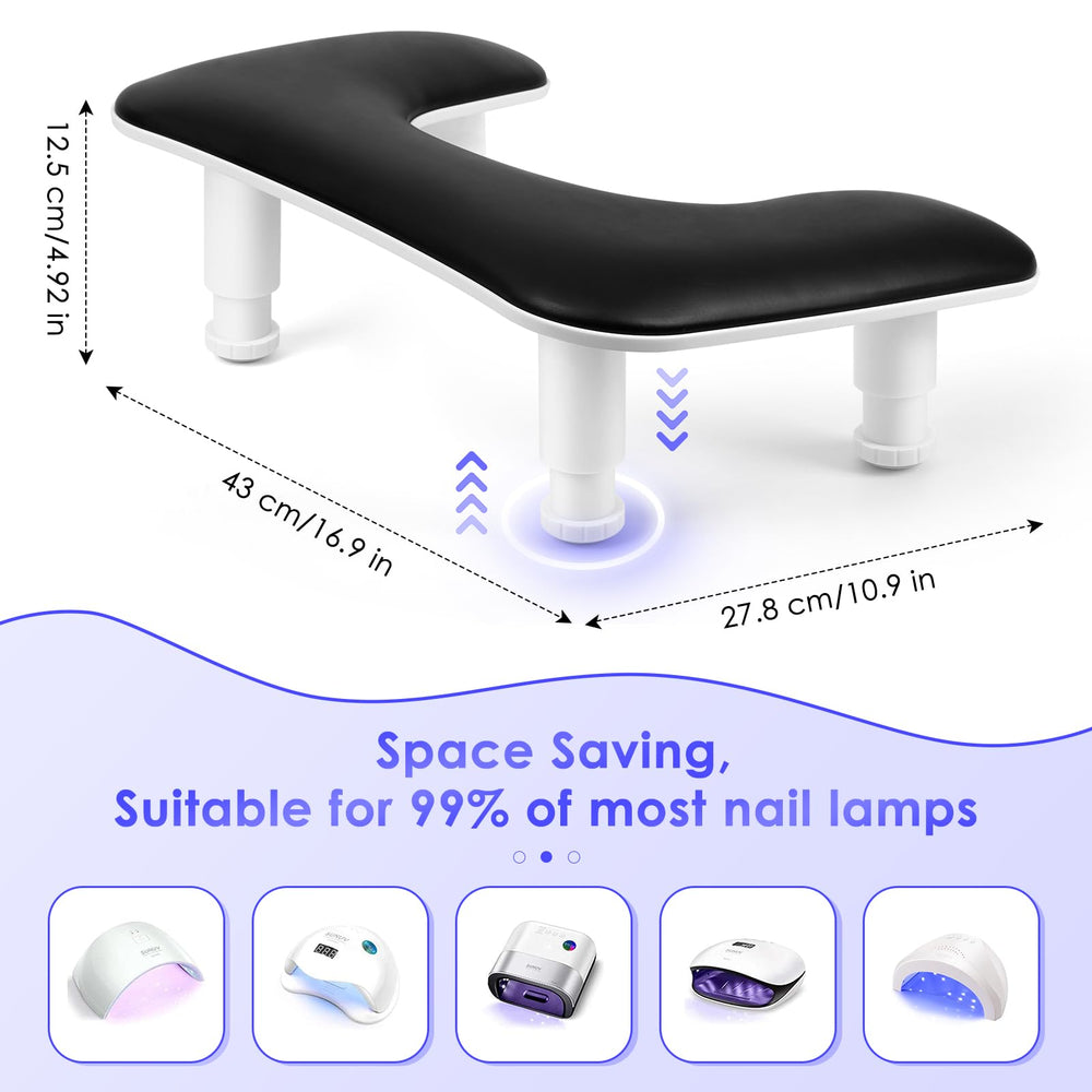 LIONVISON manicure arm rest detachable bottom bracket enables quick setup