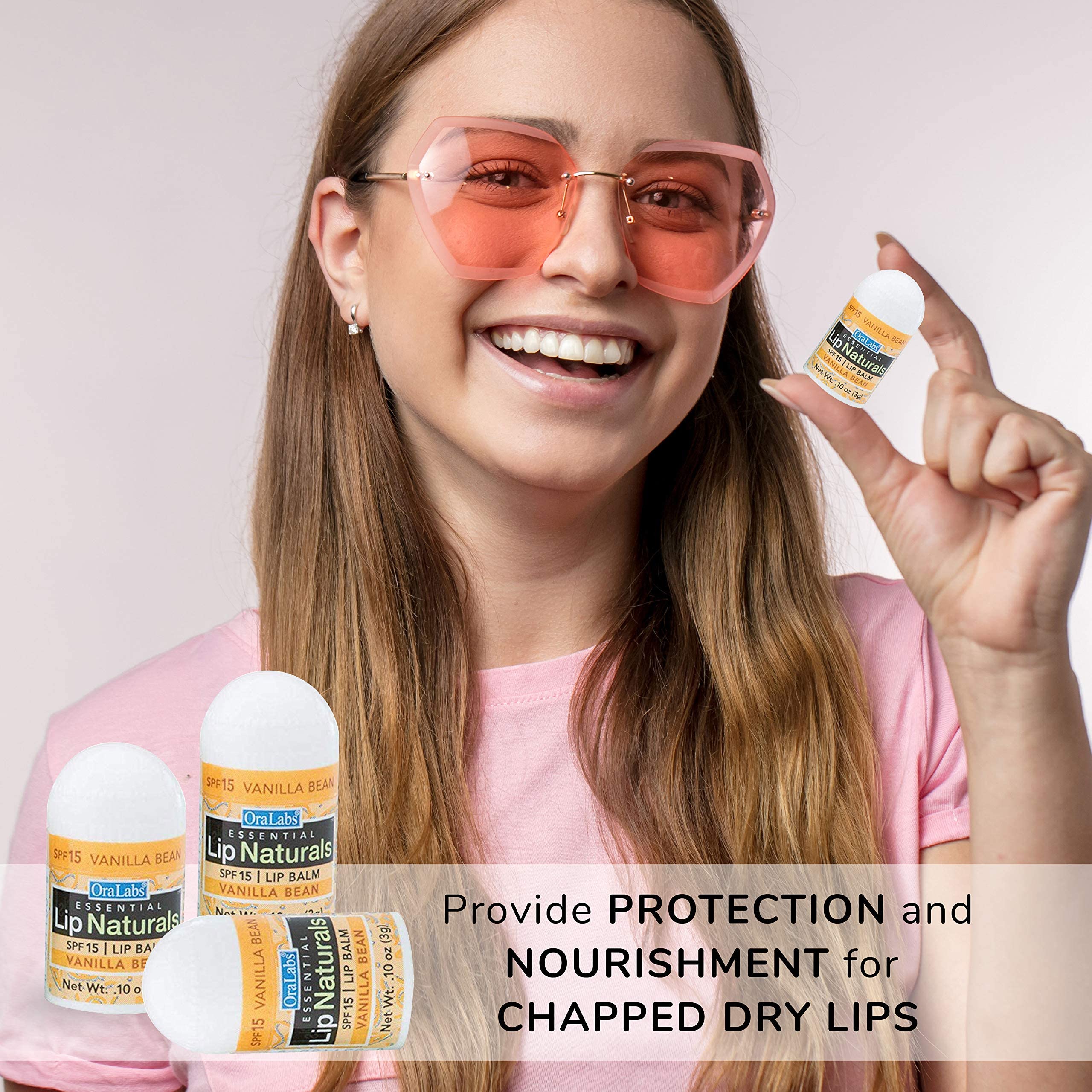 Lip Naturals office giveaway scene with vanilla scented balm.
