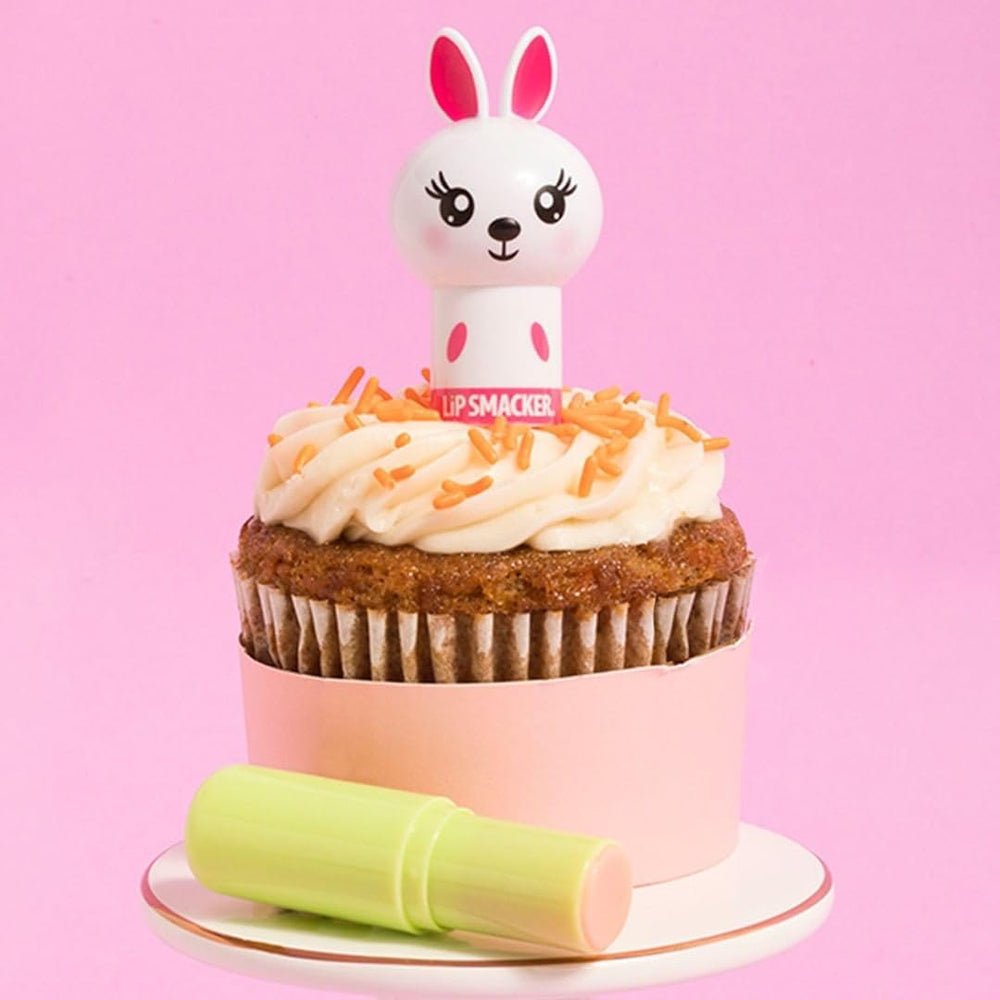 Lip Smacker Bunny Hoppy Carrot Cake lip balm shown for quick, mess-free lip hydration