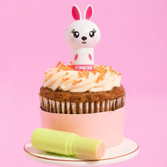 Lip Smacker Bunny Hoppy Carrot Cake lip balm shown for quick, mess-free lip hydration