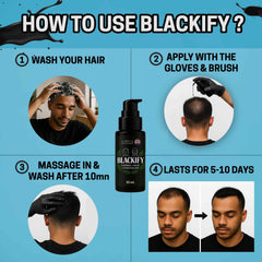 BLACKIFY precision brush enables clean, accurate application on thinning areas.