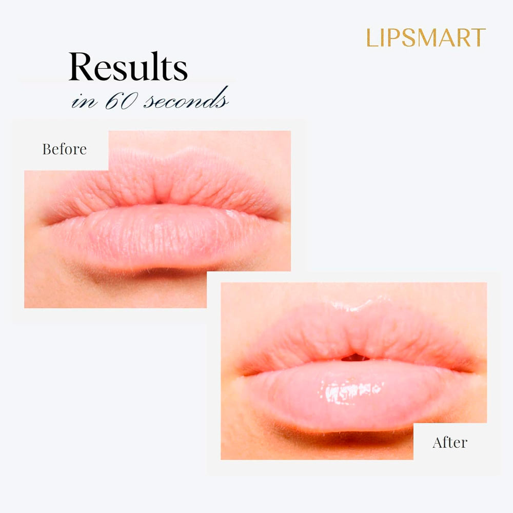 LipSmart lips with a subtle glossy finish after application.