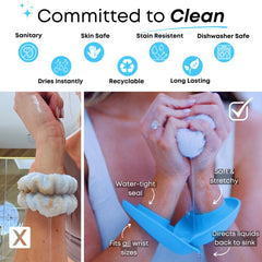 LiquiBands silicone spa band soft-fit for comfortable, leak-free skincare routines.