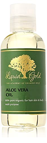 Liquid Gold Inc aloe vera oil bottle for hydration on skin and hair