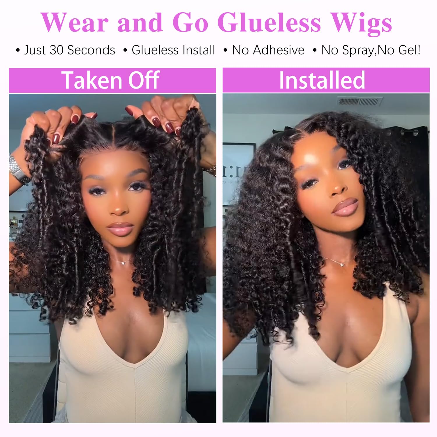 Liqusee 250-density human hair wig adds full volume for everyday looks.