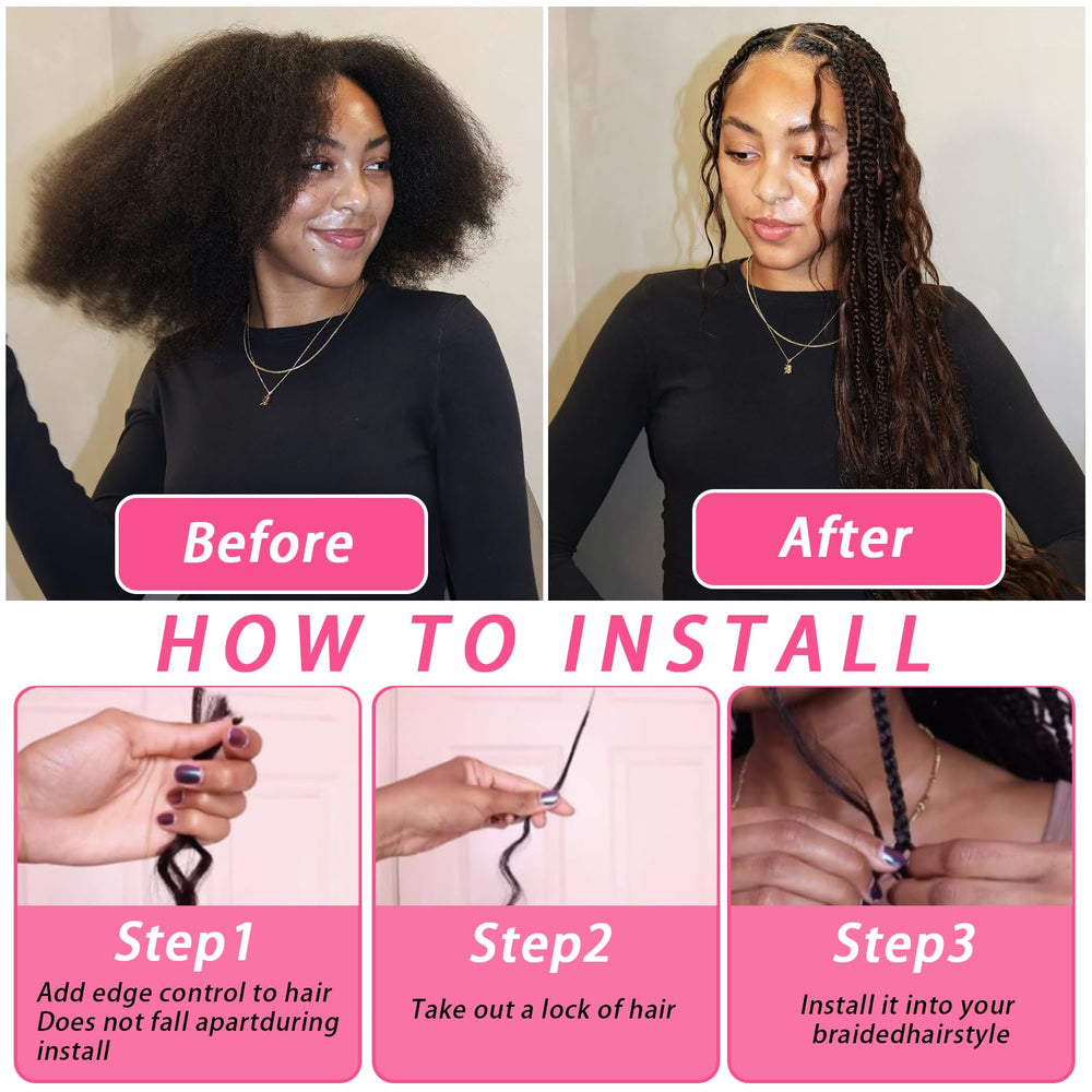 Liqusee boho knotless braids styling with Liqusee hair for creative looks.