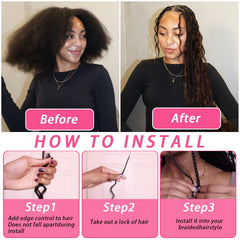 Liqusee boho knotless braids styling with Liqusee hair for creative looks.