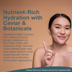 Lira Clinical BIO Caviar Crème jar texture highlighting creamy night-time hydration