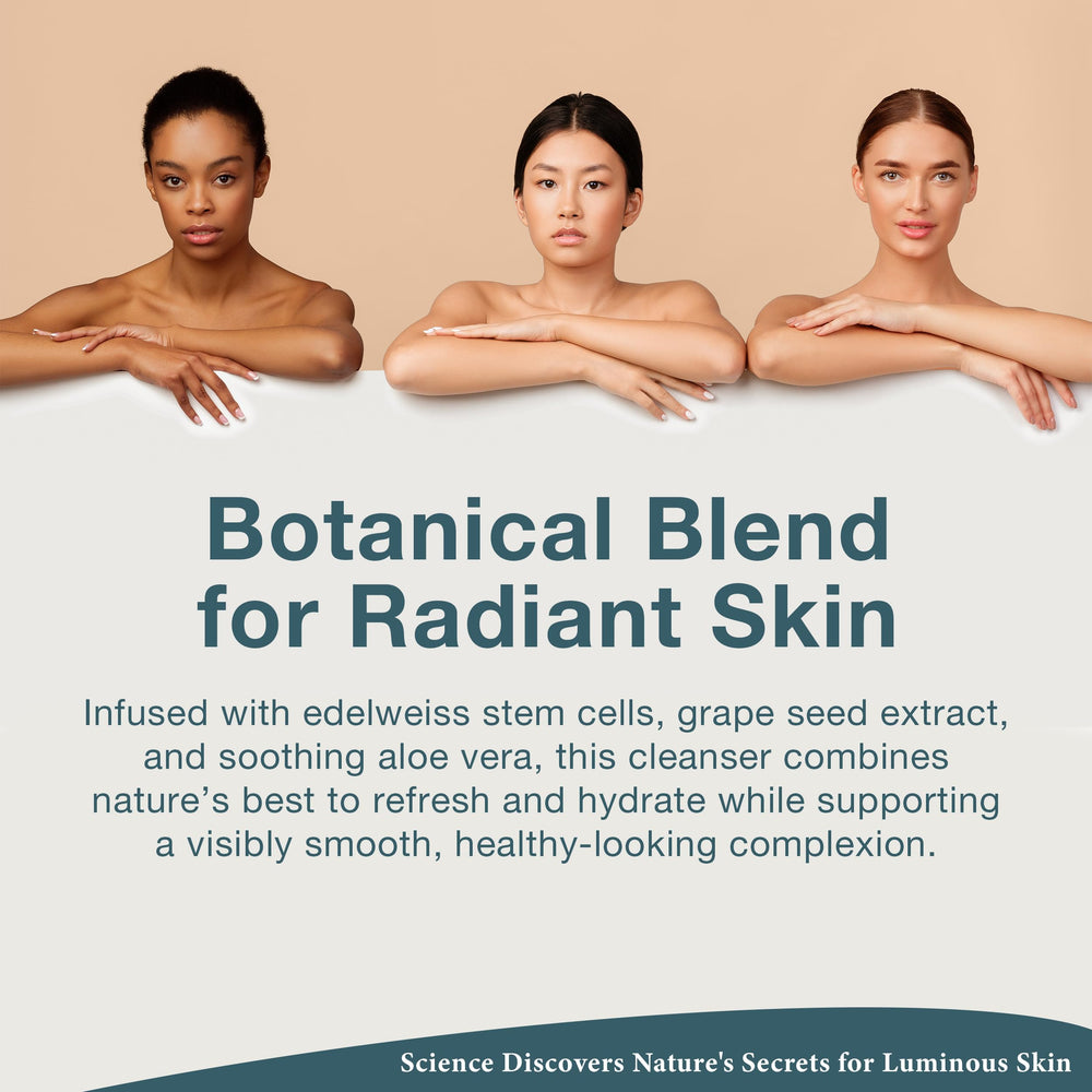 Lira Clinical BIO Enzyme Cleanser near the eye area shows makeup removal and gentle cleansing.