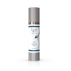 Lira Clinical ICE Balancing Lotion bottle closeup—lightweight hydration for daily oil control.