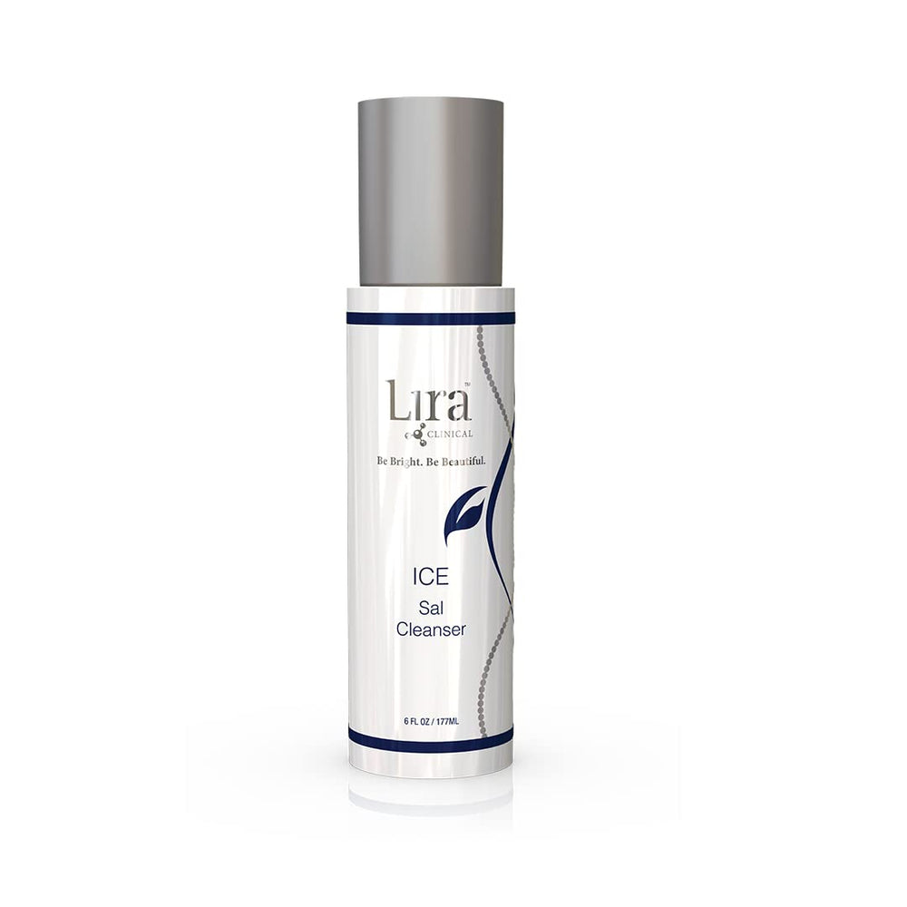Lira Clinical ICE Sal Cleanser bottle closeup for daily refreshing cleansing.