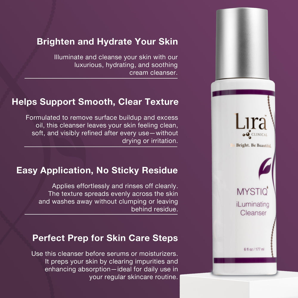 Lira Clinical MYSTIQ Vitamin C hydrates and supports skin brightness.