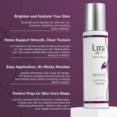 Lira Clinical MYSTIQ Vitamin C hydrates and supports skin brightness.