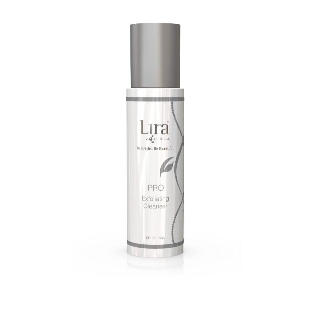 Lira Clinical PRO Exfoliating Cleanser bottle for refreshed, clear-looking skin.