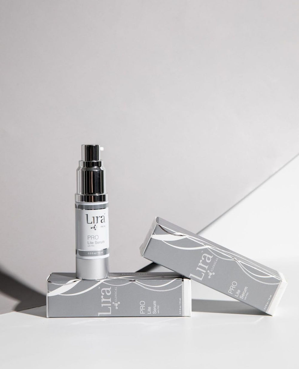 Applied on skin, Lira Clinical PRO Lite Serum absorbs quickly for a clean finish.