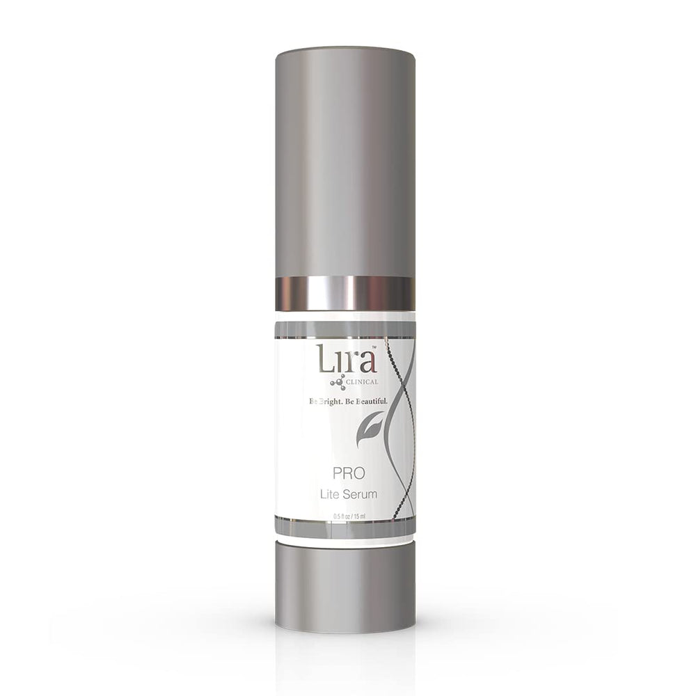 Lira Clinical PRO Lite Serum bottle close-up highlighting premium packaging for hydration-ready skin.