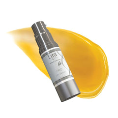 Lira Clinical PRO Lite Serum on palm shows its lightweight texture for quick absorption.