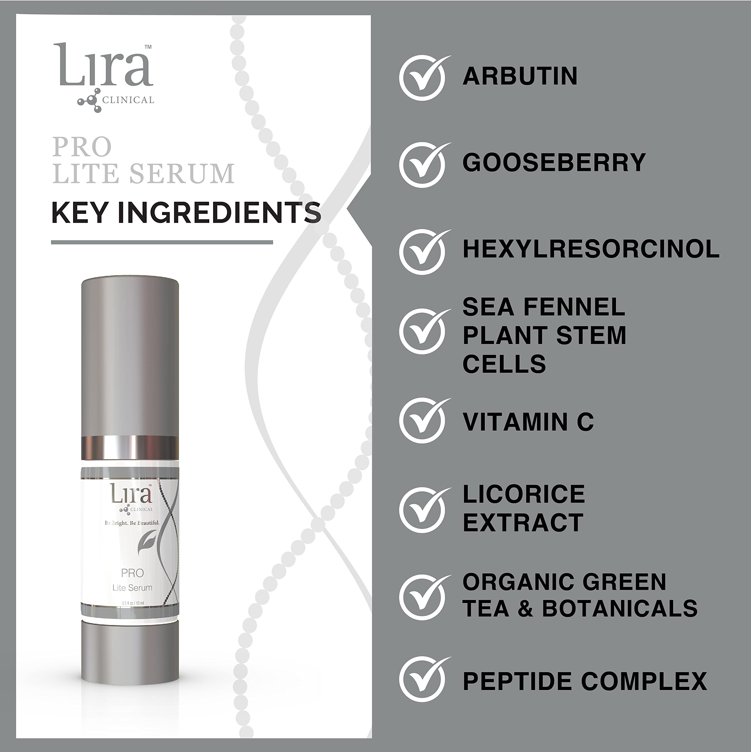 Lira Clinical PRO Lite Serum pore close-up shows refinement.