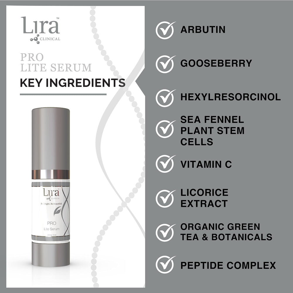 Lira Clinical PRO Lite Serum pore close-up shows refinement.