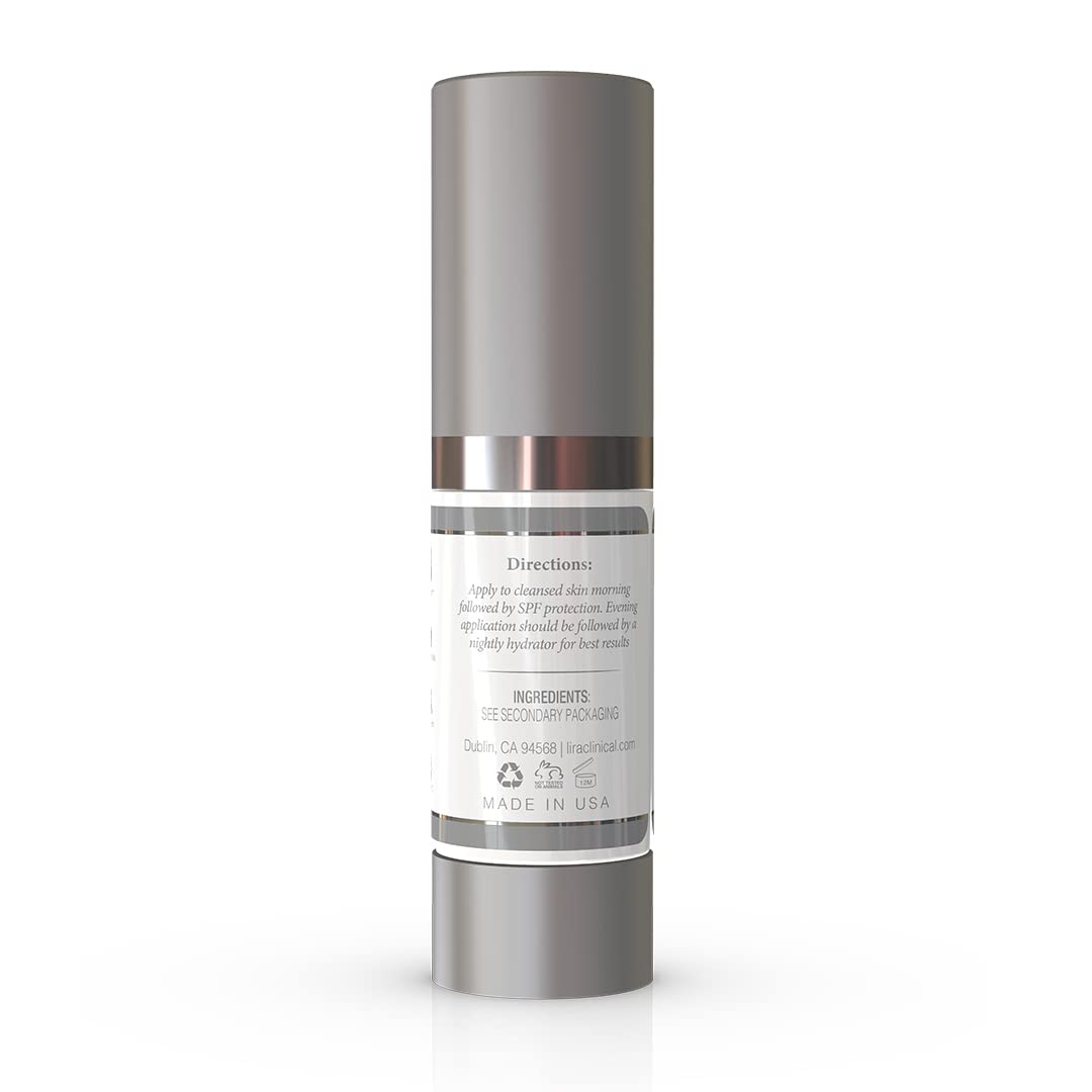 Lira Clinical PRO Lite Serum pump dispense demonstrates easy daily application.