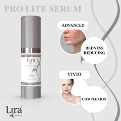 Lira Clinical PRO Lite Serum ingredients highlight Vitamin C for brightening and glow.