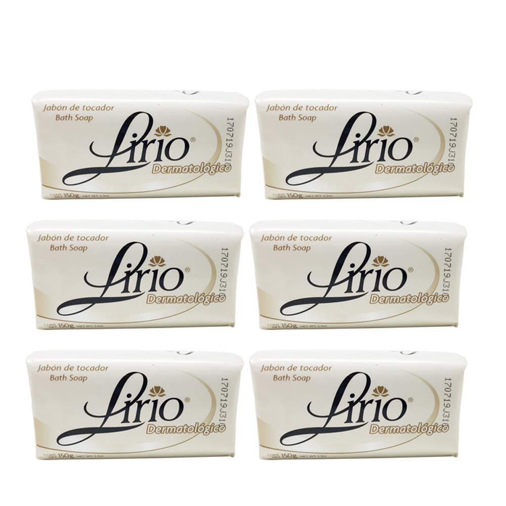 Lirio Dermatologico bar soap pack front view highlighting value pack for daily care