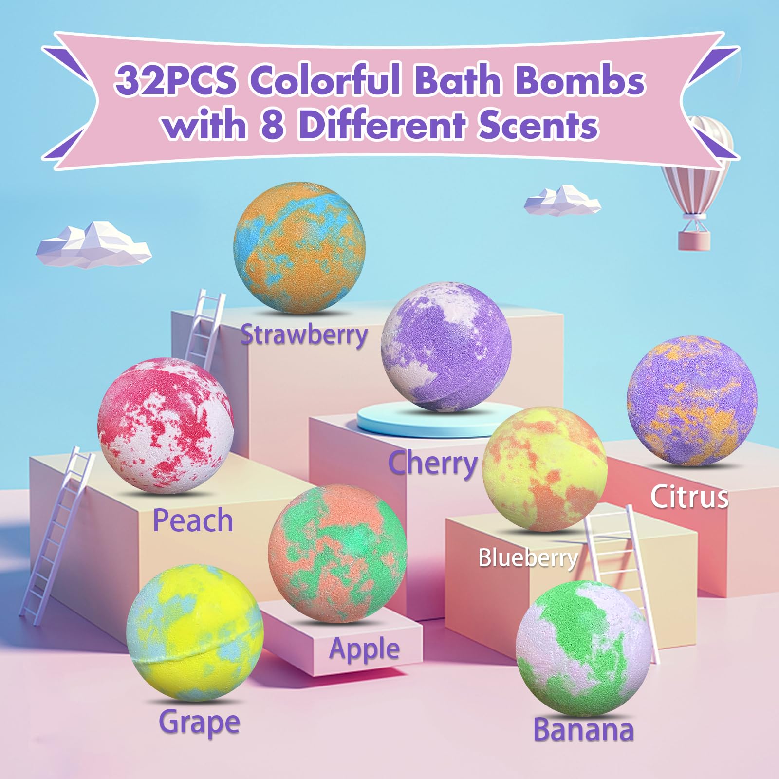 Lisotera bath bombs feature eight scents for varied sensory experiences