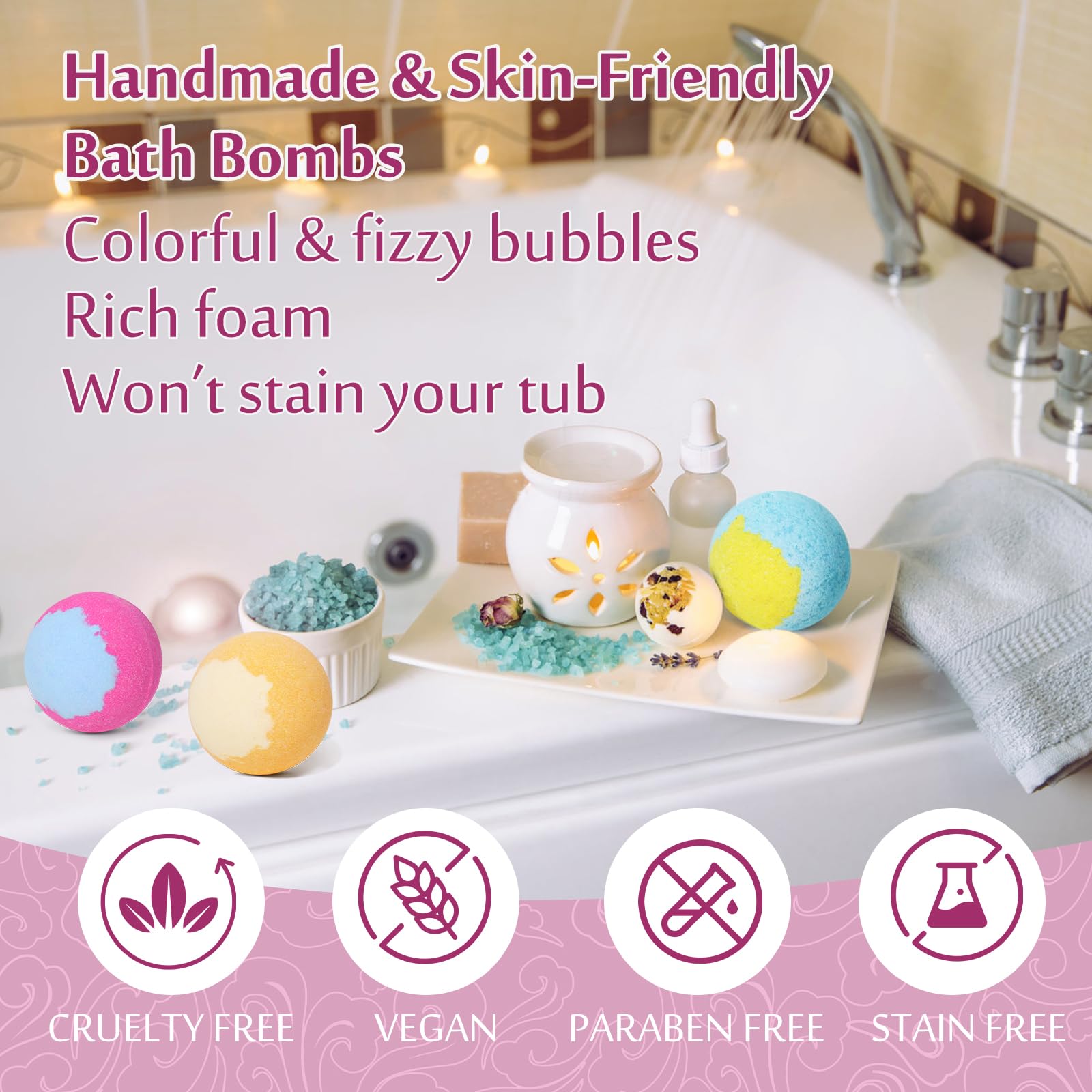 Lisotera bath bombs packaging with elegant gift-ready design.