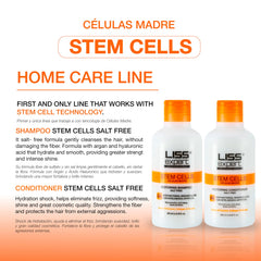 Liss Expert salt-free conditioner bottle promotes easy detangling and lasting hair softness.