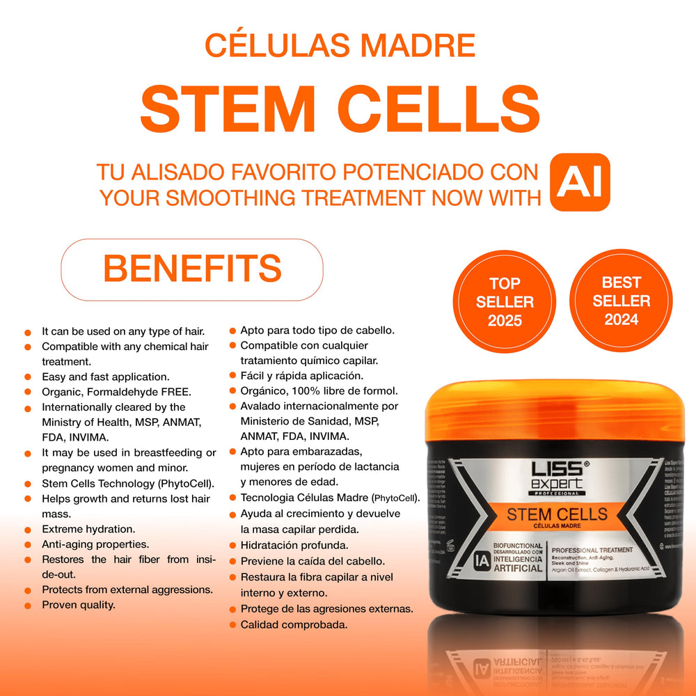 Liss Expert Stem Cells Smoothing hair shine image shows intense shine and movement.