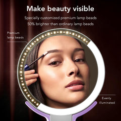 LitBear 10X magnifying side for precise mascara and eyeliner application.