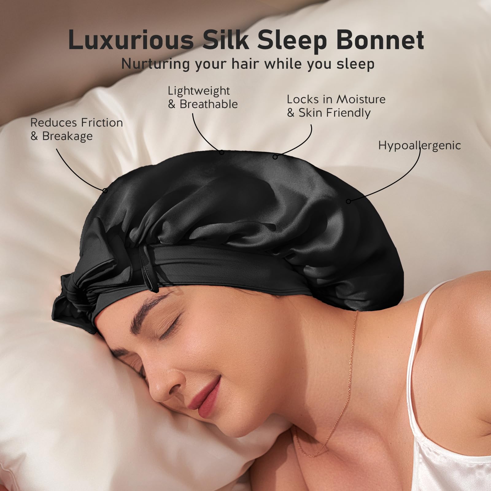 LitBear 22 momme silk close-up showcases durable, lustrous material for premium sleep care