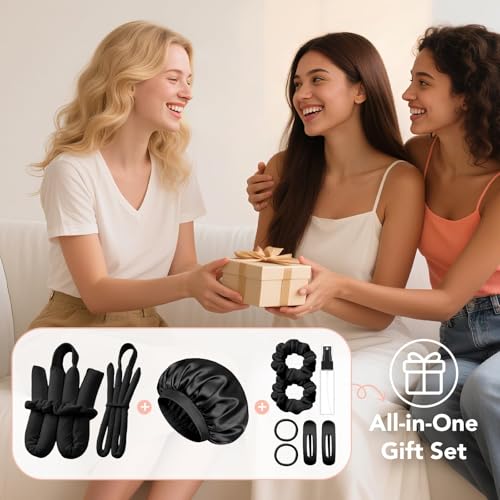 LitBear all-in-one set includes accessories for convenient heatless curling