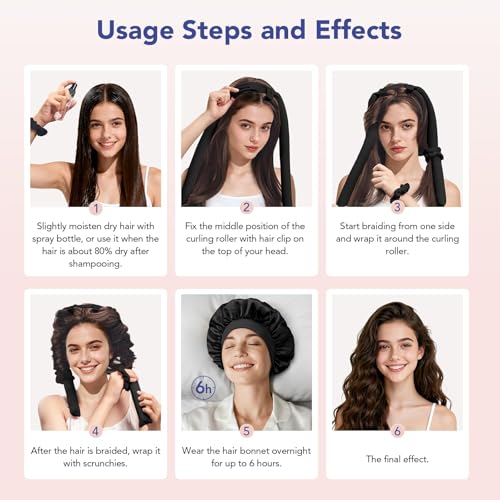 LitBear hair clips securing sections during sleep