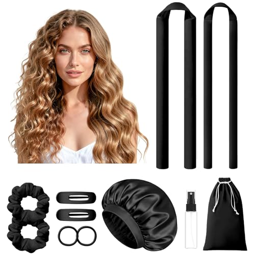 LitBear heatless curls overnight large rod for voluminous waves without heat