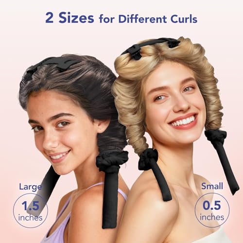 LitBear heatless curls overnight small rod for defined curls and tighter waves