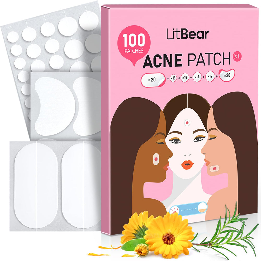 LitBear large 8mm patch close-up showing precise small blemish coverage