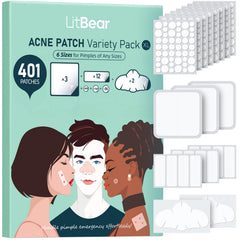 LitBear pimple patch 8mm spot size absorbs impurities for targeted blemish care.