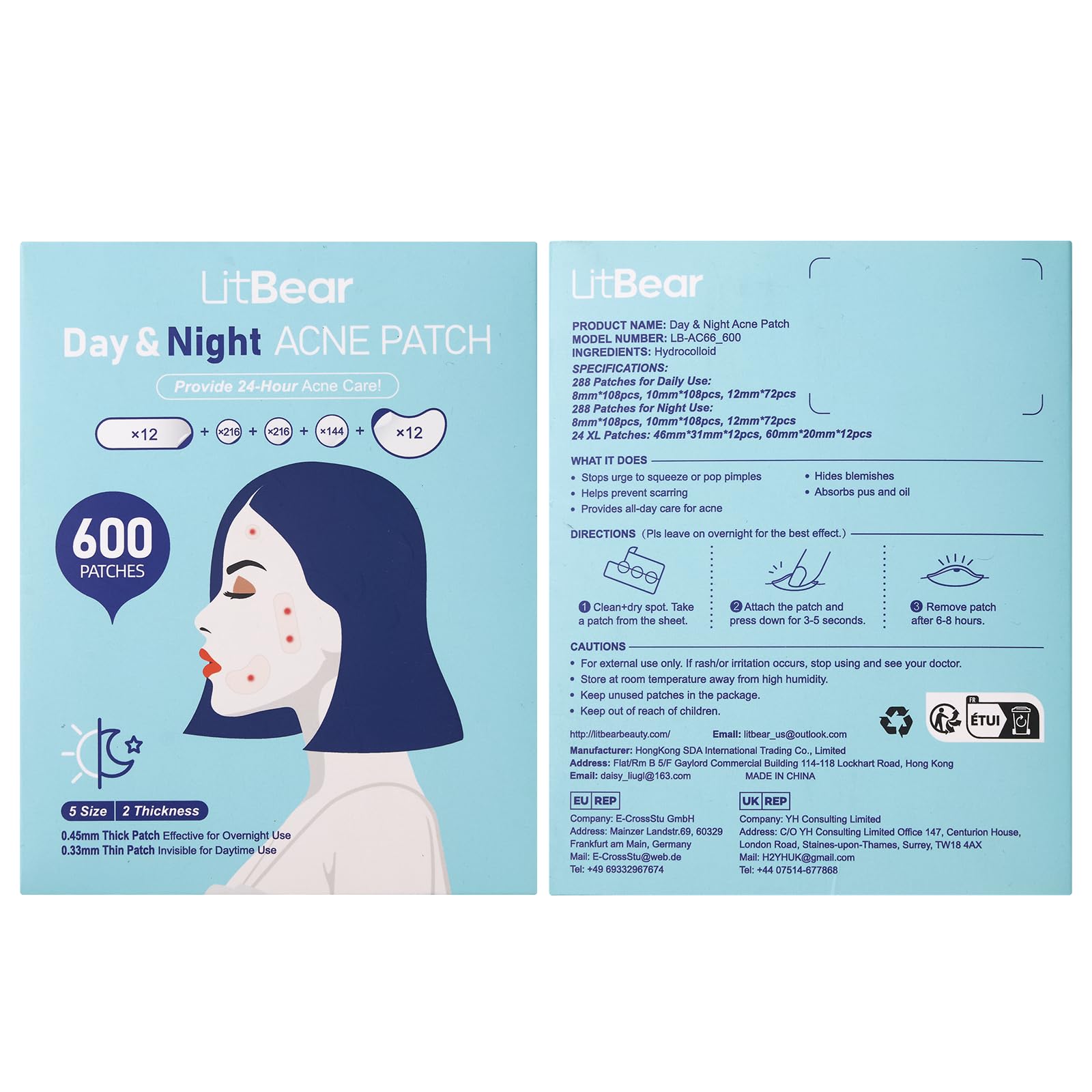 LitBear 8mm round patch seals tiny pimples effectively.