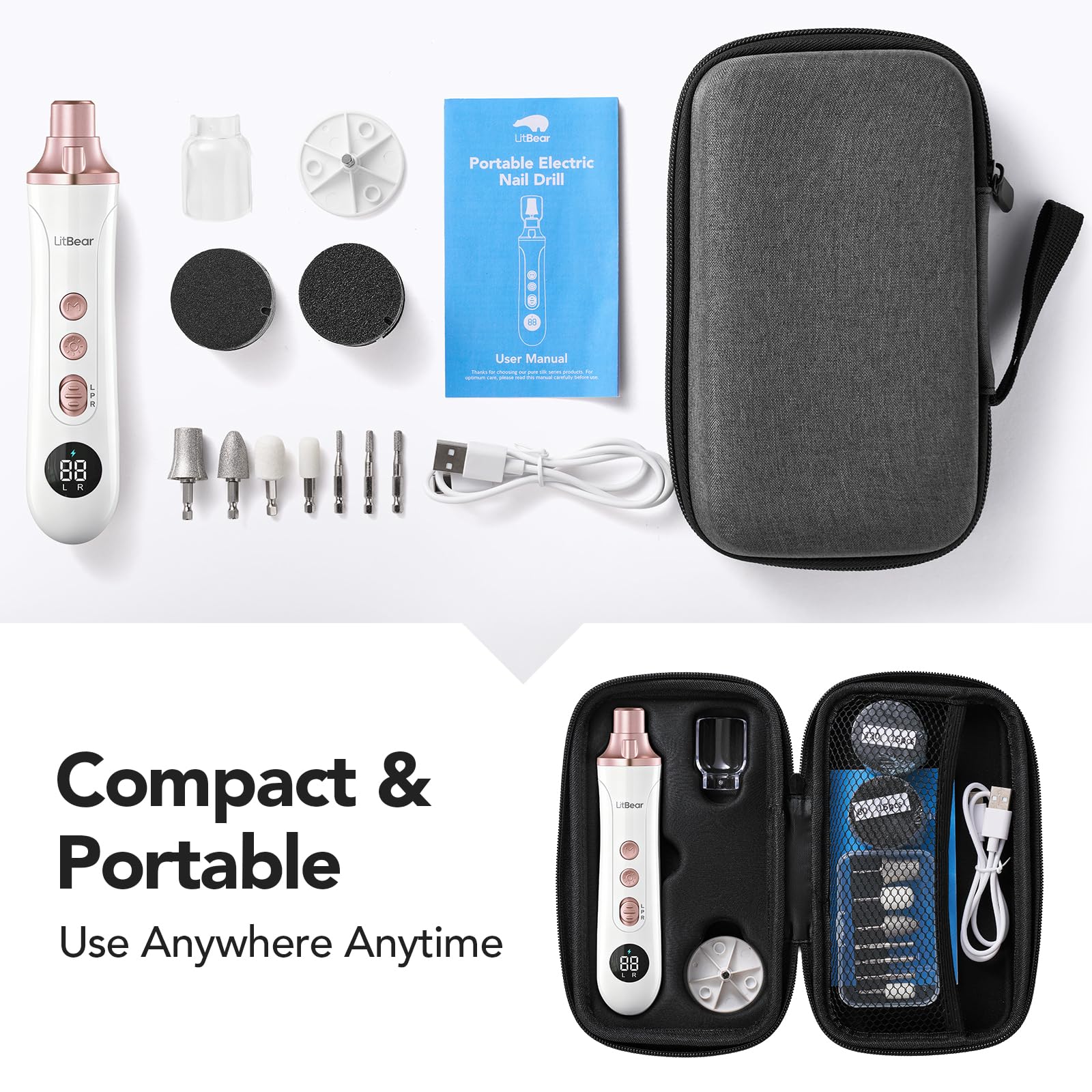 LitBear salon-quality manicure pedicure at home with all-in-one kit