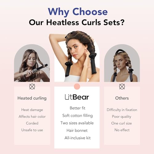 LitBear scrunchies pack to hold overnight curls with gentle grip
