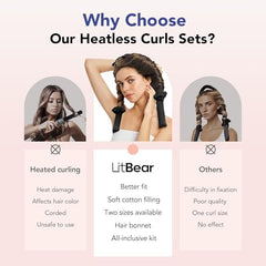 LitBear scrunchies pack to hold overnight curls with gentle grip
